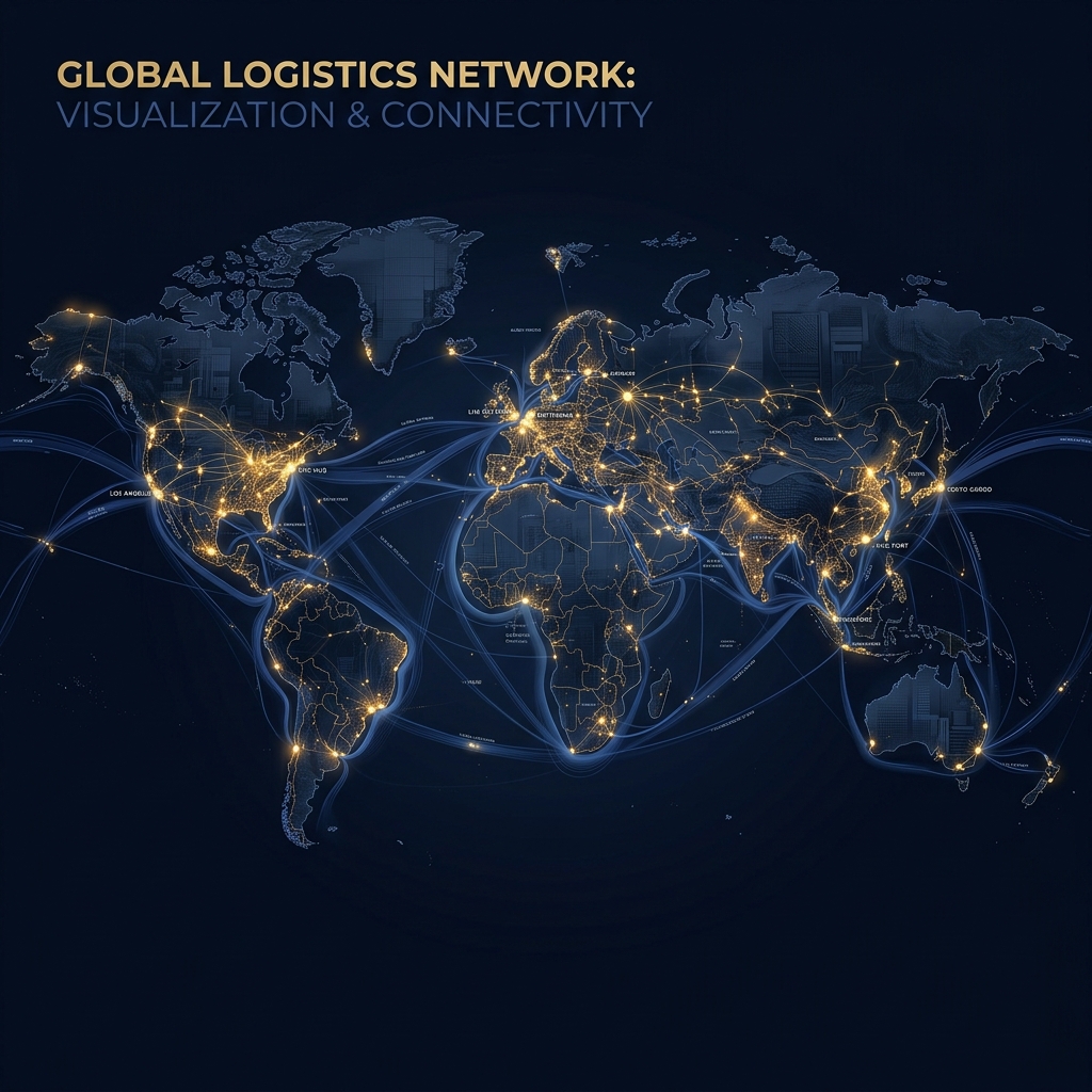 Logistics process flow network map